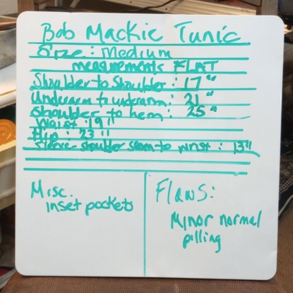 Bob Mackie Dressy Women's Medium Tunic Top Button Front - Picture 12 of 12